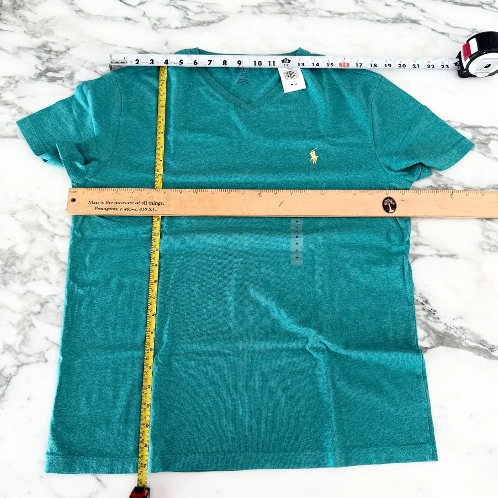 Polo‎ Ralph Lauren Mens Medium Aquamarine Cotton T-shirt